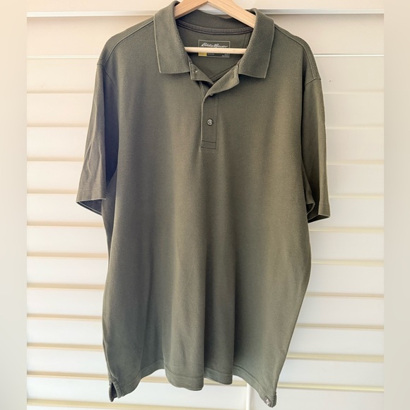 Eddie Bauer Green Polo Shirt Casual Cotton Blend - Picture 1 of 3